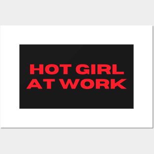 hot girl at work y2k aesthetic quote Posters and Art